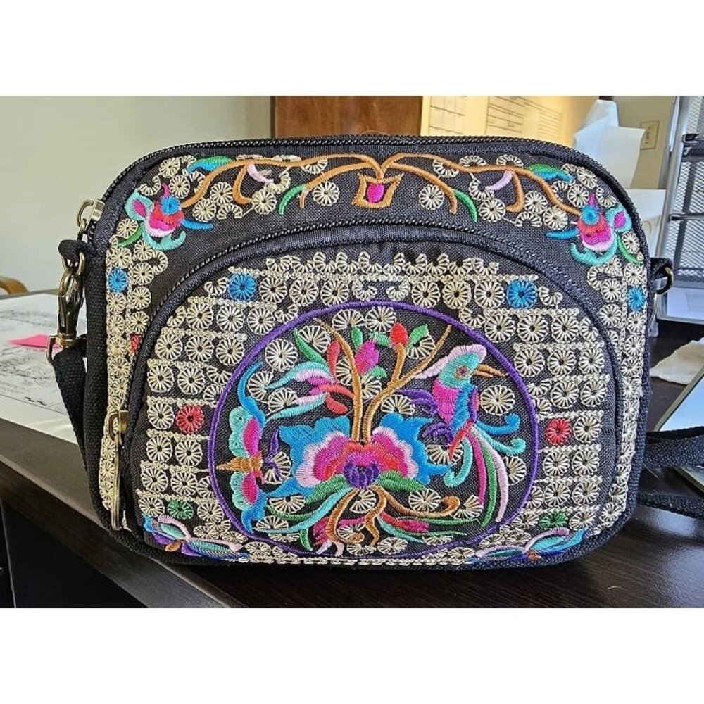 New Embroidered Cute Mini Crossbody Bag For Women Small Handbags Wristlet
